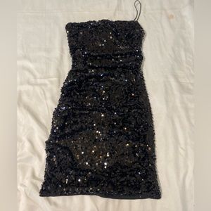 One Shoulder Sequin Bodycon Dress
